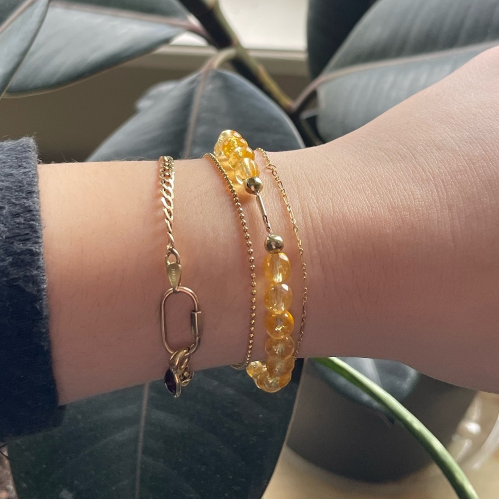 14k gold citrine bracelet!